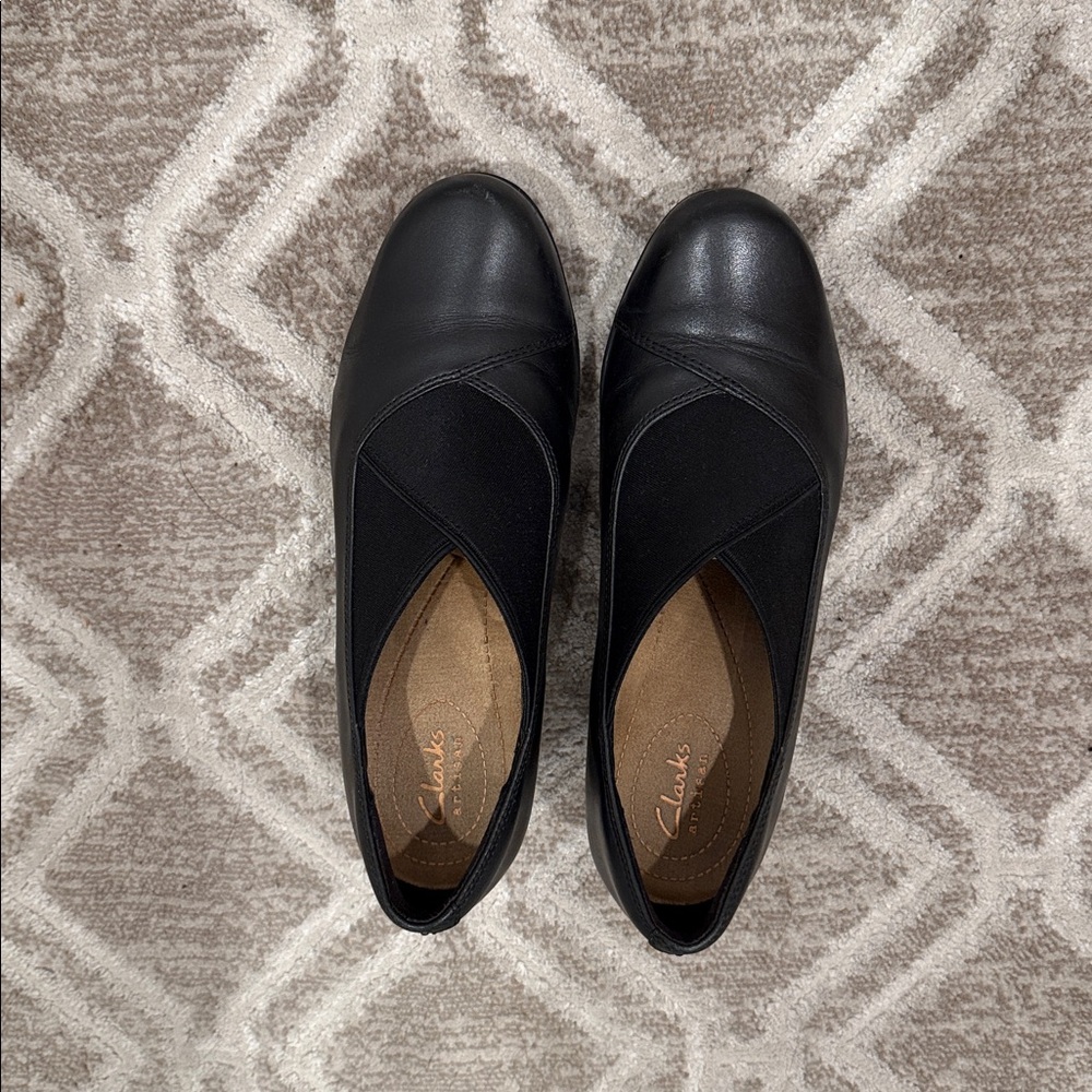 Clarks Black Leather Trouser Dress Shoes/ Women/ Size 7 - Picture 5 of 10